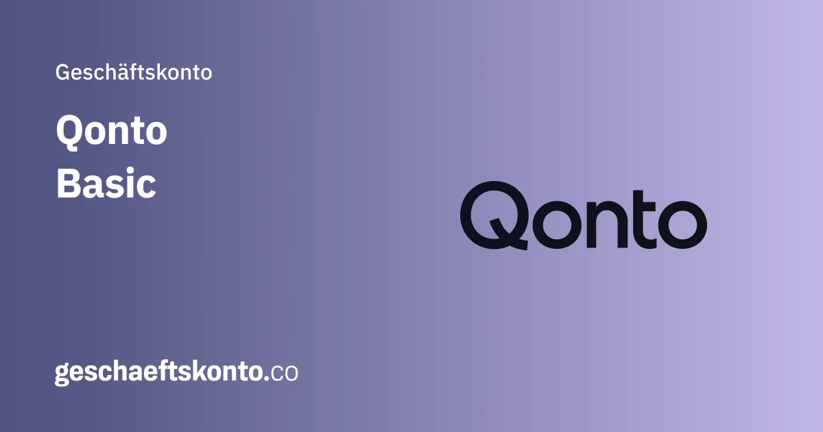 Qonto Basic Geschäftskonto