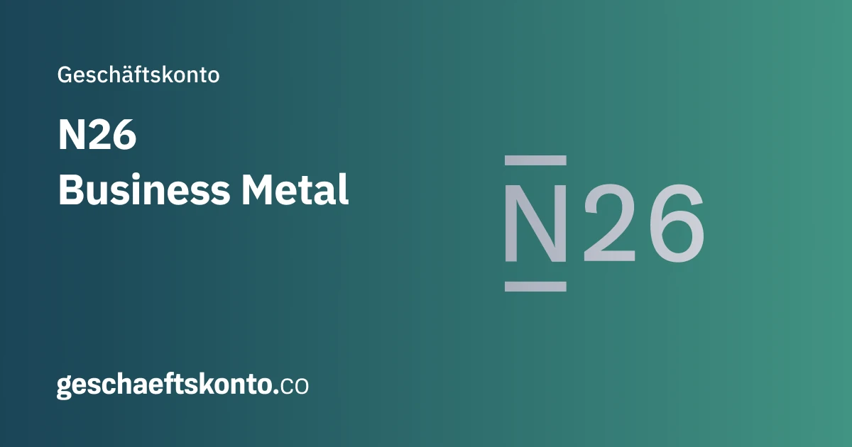 N26 Business Metal Geschäftskonto